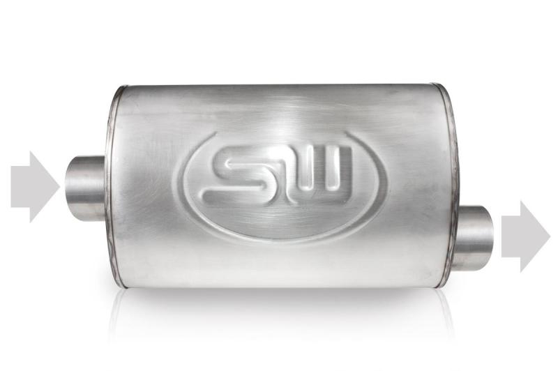 Stainless Works 2.25in ID CENTER INLET/ 2.25in OD OFFSET OUTLET 4inX8in - TM4S22C22O