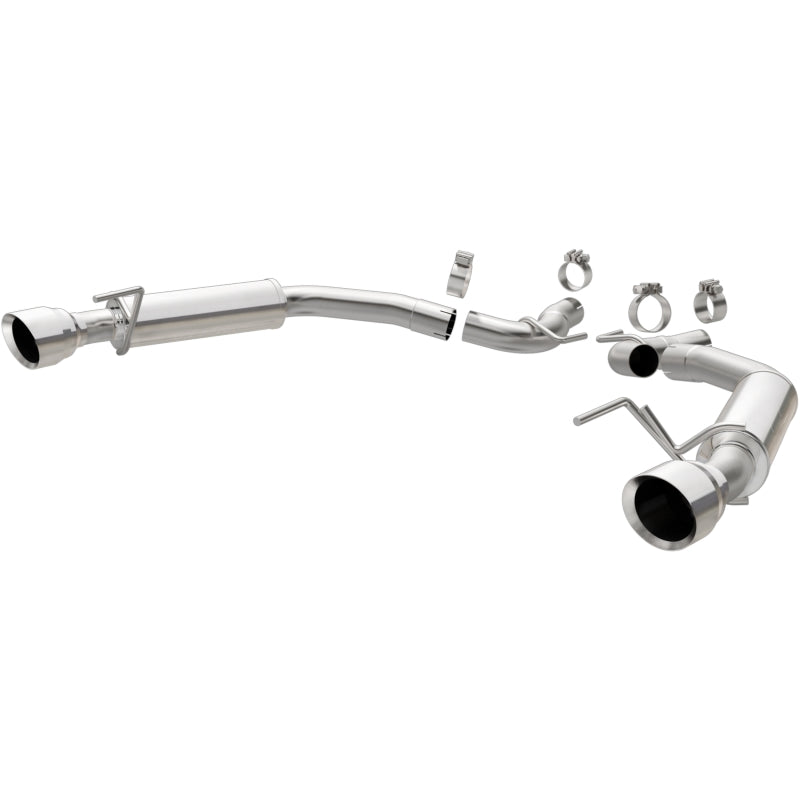 MagnaFlow Axle Back, SS, 2.5in, Competition, Dual Split Polish 4.5in Tip 2015 Ford Mustang Ecoboost - 19179