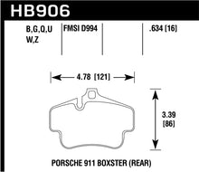 Load image into Gallery viewer, Hawk 2020 Porsche 718 Boxster 2.0L Base Ceramic Composite Brakes Rear ER-1 Brake Pads - HB906D.634