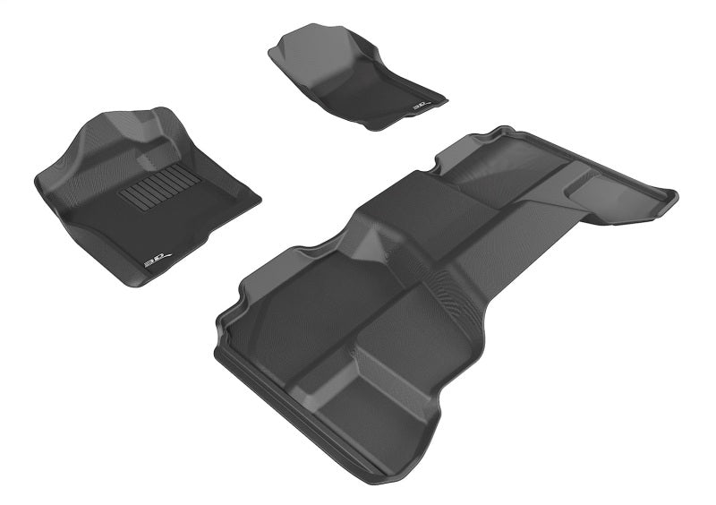 3D MAXpider 07-13 Chevrolet Silverado 1500 EXTENDED Cab Kagu Black Full Set - L1CH05001509
