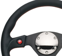 Load image into Gallery viewer, NRG Reinforced Steering Wheel (320mm) Blk Leather w/Dual Buttons - RST-007R