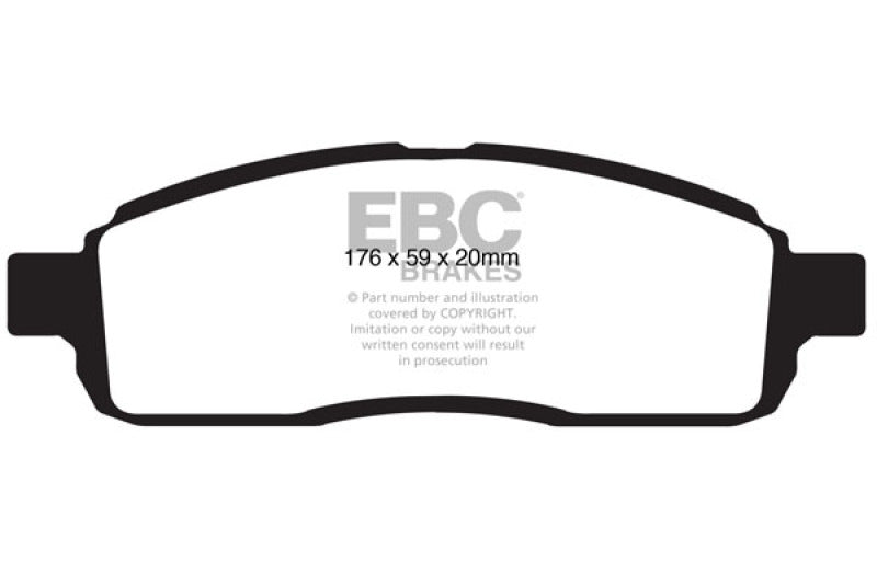 EBC 09 Ford F150 4.6 (2WD) 6 Lug Greenstuff Front Brake Pads - DP61843