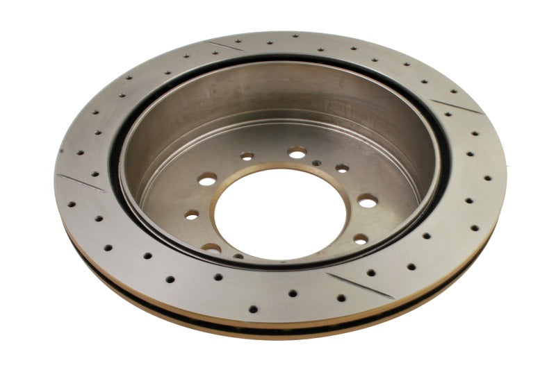 DBA 07+ Toyota Landcruiser 200 Series Rear Cross Drilled & Slotted Street Series Rotor - DBA2723X