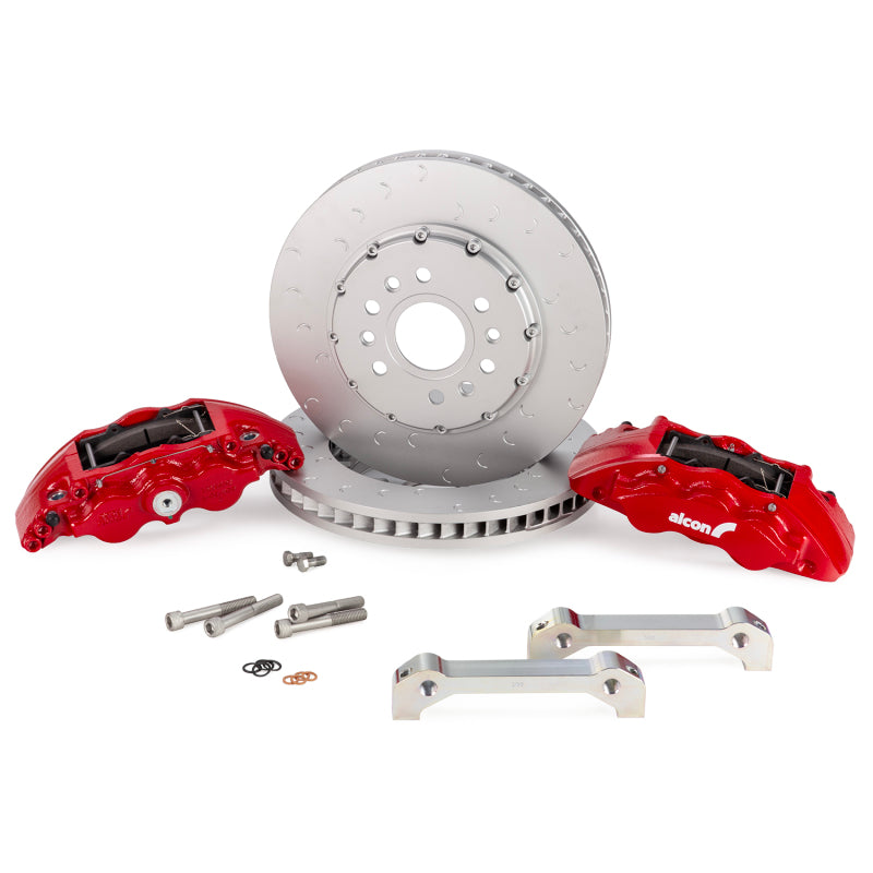 Alcon 2021+ RAM TRX 376x42mm Rotors 6-Piston Calipers Front Brake Upgrade Kit - Red - ALABKF1559AX75