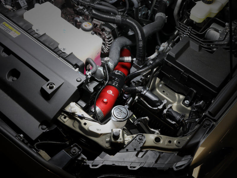 aFe 2024+ Toyota Tacoma BladeRunner 2.5in & 3in Aluminum Hot & Cold Charge Pipe Kit - Red - 46-20724-R