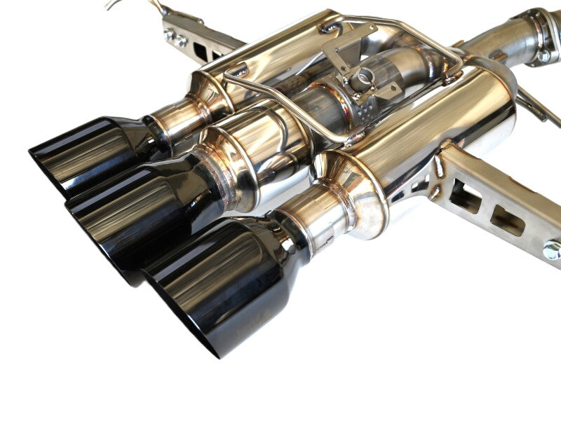 Invidia 22+ HONDA CIVIC TYPE-R FL5 R400 SINGLE LAYER BLACK TIP CAT-BACK (NON POLISH PIPE) - HS22CTRFGM3SBL
