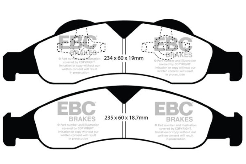 EBC 07-09 Ford Expedition 5.4 2WD Greenstuff Front Brake Pads - DP61803