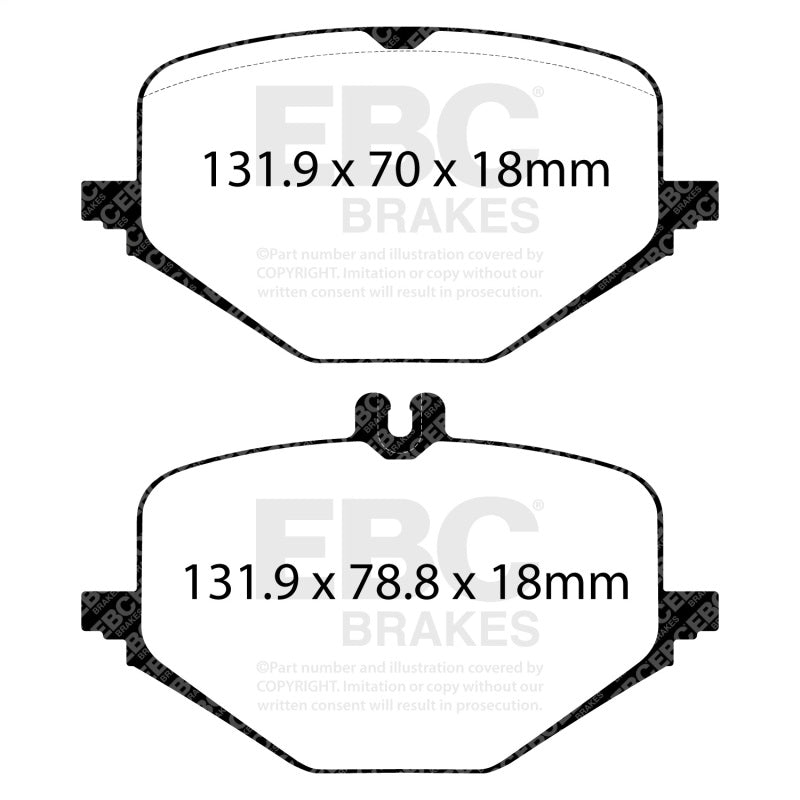 EBC 2018+ Mercedes-Benz G63 AMG (BM463) 4.0TT Yellowstuff Rear Brake Pads - DP42443R