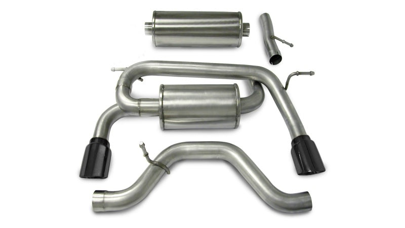 Corsa 2006-2008 Hummer H3 3in Cat-Back Dual Rear w Single 4in Black Pro-Series Tips - 14212BLK