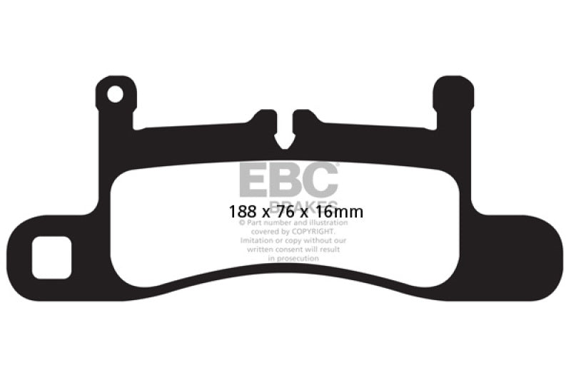 EBC Racing 12-15 Porsche 911 (991) Carrera 3.4L (Cast Iron Rotors Only) RP-1 Race Rear Brake Pads - DP82098RP1