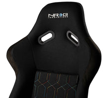 Load image into Gallery viewer, NRG FRP Bucket Seat (Black w/ Multi Color Geometric Pattern) - Large - FRP-300-MGEO-BK
