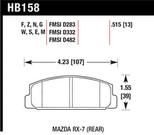 Load image into Gallery viewer, Hawk 84-91 Mazda RX-7 / 03-05 Mazda 6 Blue 9012 Race Rear Brake Pads - HB158E.515