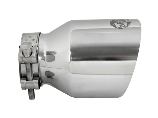 aFe MACH Force-Xp 304 SS Clamp-On Exhaust Tip 2.5in. Inlet / 4in. Outlet / 6in. L - Polished - 49T25404-P06
