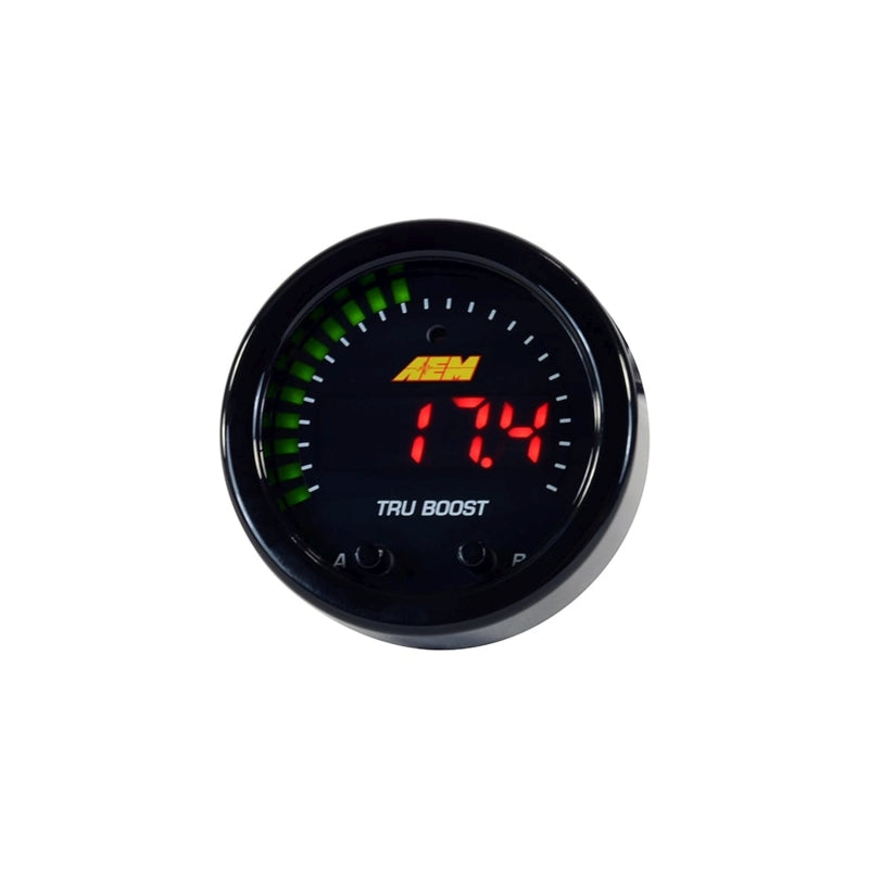 AEM X-Series Tru-Boost Controller Gauge w/ Boost Control Solenoid 80PSIg Internal MAP Sensor - 30-0352
