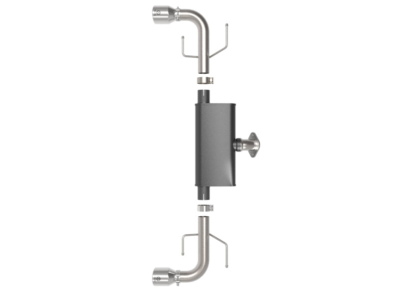 aFe Takeda 17-21 Mazda CX-5 2.5L (t) 2.5in. SS Axle-Back Exhaust System w/Polished Tips - 49-37021-P