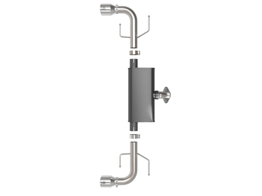 aFe Takeda 17-21 Mazda CX-5 2.5L (t) 2.5in. SS Axle-Back Exhaust System w/Polished Tips - 49-37021-P
