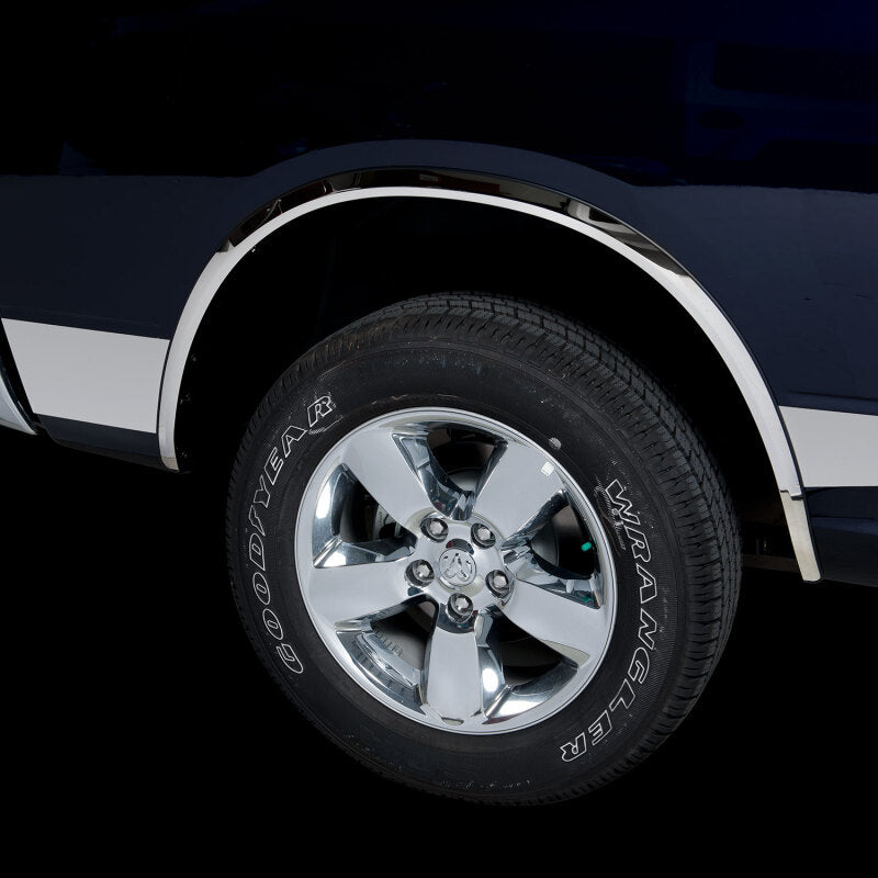 Putco 03-08 RAM Quad Cab 8ft Long Box - 8in Wide 12pcs Stainless Steel Rocker Panels - 9751313