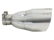 Load image into Gallery viewer, aFe Takeda 2.5in 304 Stainless Steel Clamp-on Exhaust Tip Drivers Side 2.5in Inlet 4inDual- Polished - 49T25484-P122