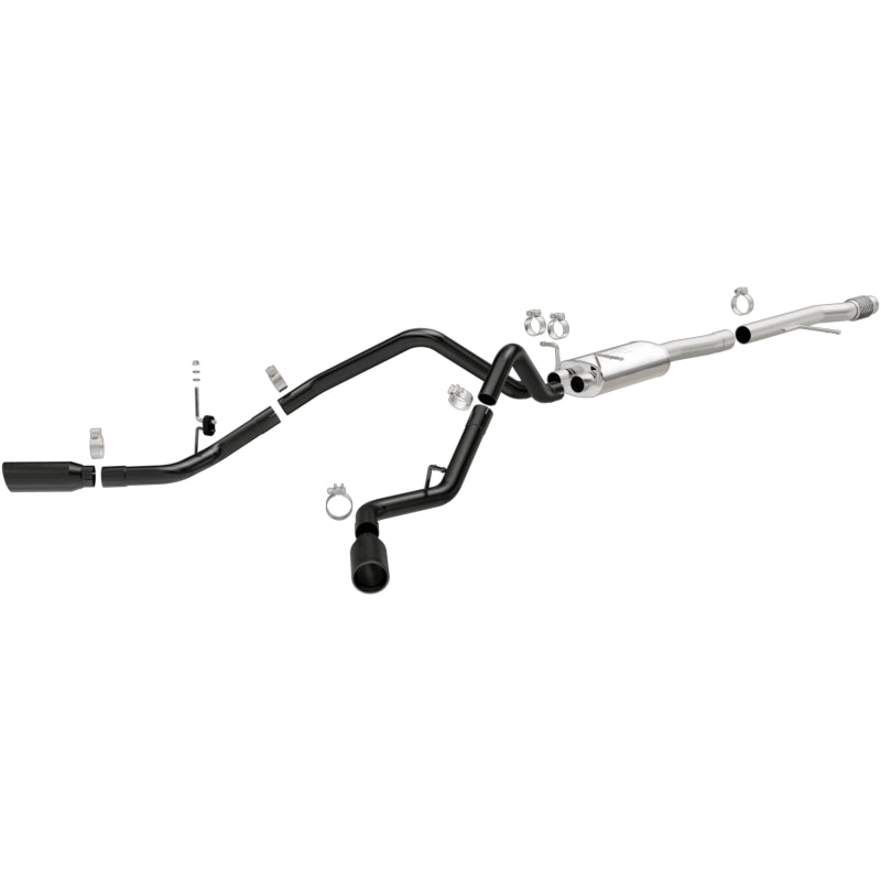 MagnaFlow SYS Cat-Back 3.5in Black Dual Split Rear Tips 14-15 Chevy Silverado/GMC Sierra 4.3L-5.3L - 15360