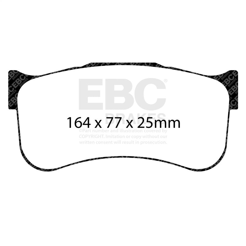 EBC Racing Alcon CAR9549 D64 SR-11 Sintered Race Front Brake Pads - DP8091.25SR11