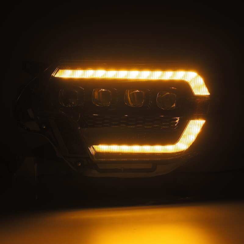 AlphaRex 12-15 Toyota Tacoma NOVA LED Proj Headlights Plank Alpha Blk w/Activ Light/Seq Signal/DRL - 880752