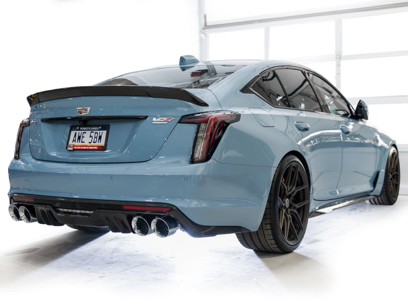 AWE Tuning 22-26 Cadillac CT5-V Blackwing SwitchPath Exhaust - Chrome Silver Tips - 3025-42562