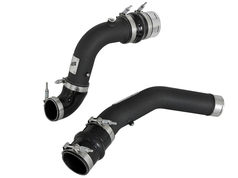 aFe Bladerunner 3in Hot and Cold Side Black Intercooler Tubes 2017 Ford Diesel Trucks V8 6.7L (td) - 46-20314-B