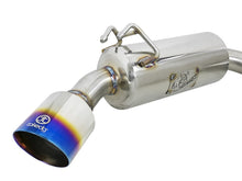 Load image into Gallery viewer, aFe Takeda 3in. to 2.5in. 304 SS C/B Exhaust 08-15 Mitsubishi EVO I4-2.0L (t) - Blue Flamed Tips - 49-36701-L