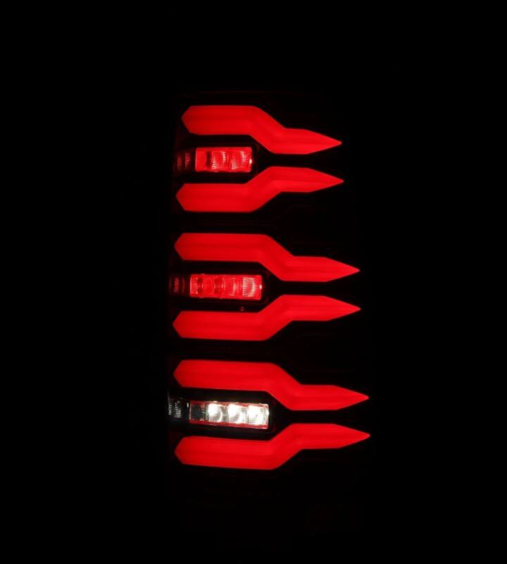 AlphaRex 99-06 Chevrolet Silverado/99-06 GMC Sierra LUXX-Series LED Tail Lights - Black/Red - 620007