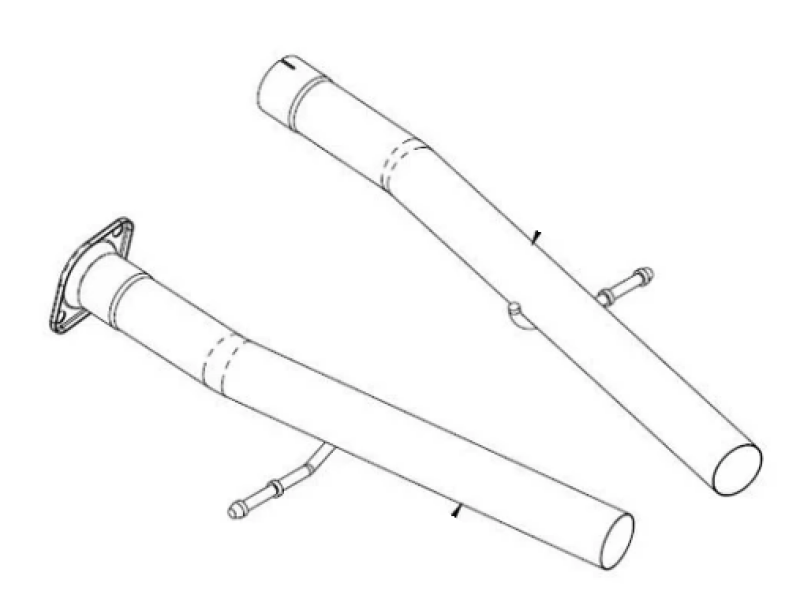 Corsa 2018-2024 Dodge Durango SRT Sport to Xtreme Non-Resonated Head Pipe Conversion Kit - 21237