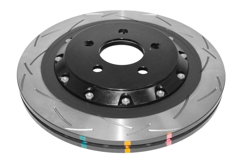 DBA 15+ Ford Mustang 2.3L/5.0L Rear Slotted 5000 Series 2 Piece Rotor w/ Black Hat - DBA52165BLKS