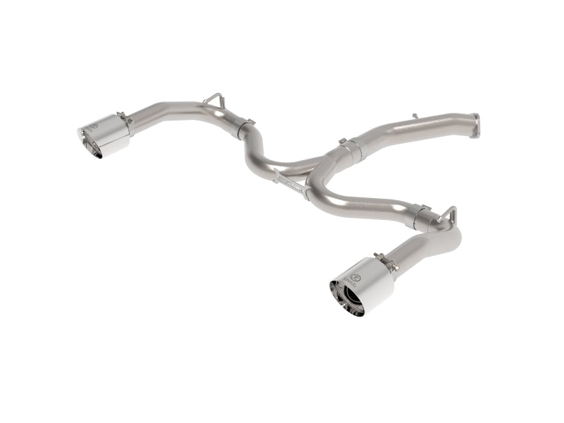 aFe Takeda 20-21 Kia Forte GT 1.6L (t) 3in to 2.5in SS Axle-Back Exhaust System w/ Polished Tips - 49-37037-P