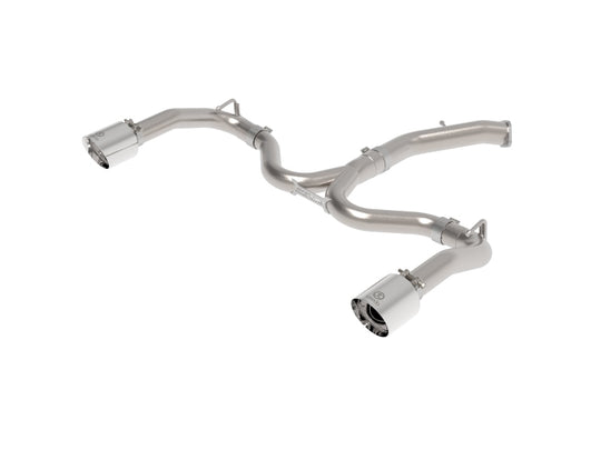 aFe Takeda 20-21 Kia Forte GT 1.6L (t) 3in to 2.5in SS Axle-Back Exhaust System w/ Polished Tips - 49-37037-P