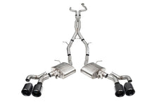 Load image into Gallery viewer, Corsa 2022-25 Caddy CT5 V Blackwing 3in. Cat-Back w/ Act. Exh. - Dbl X-Pipe - Twin 4.5in. BlkCF Tips - 21320CFBLK