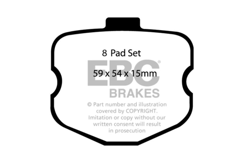 EBC 06-08 Chevrolet Corvette (C6) 7.0 (Z06) Yellowstuff Rear Brake Pads - DP41771/2R