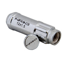 Load image into Gallery viewer, NRG 700 Series M12 X 1.5 Steel Lug Nut w/Dust Cap Cover Set 21 Pc w/Locks &amp; Lock Socket - Silver - LN-LS700SL-21