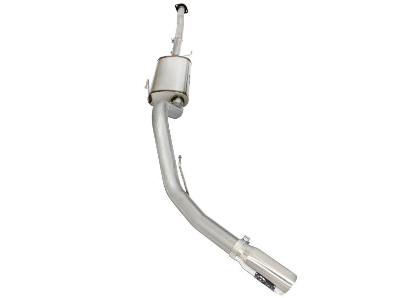 aFe MACHForce XP Exhaust 3in-3.5in SS Single Side Ext CB w/ Polished Tips 15 Ford F150 V8 5.0L CC/SB - 49-43073-P