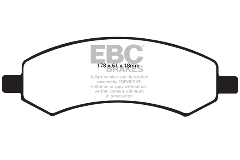 EBC 06-09 Chrysler Aspen 4.7 Yellowstuff Front Brake Pads - DP41738R