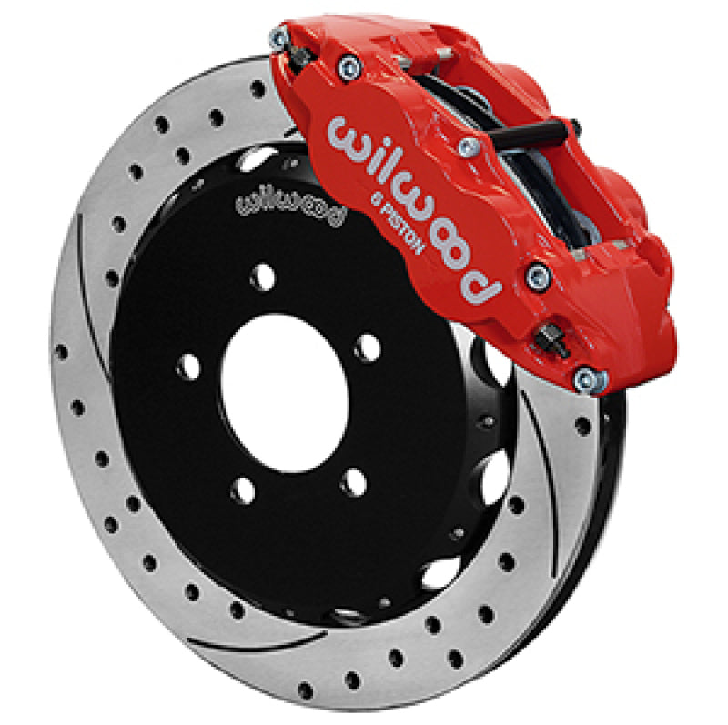 Wilwood 13-24 Honda Civic OEM 57mm Forged Narrow Superlite 6R Big Brake Front Brake Kit - Red - 140-16847-DR
