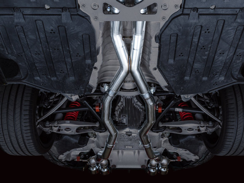 AWE Tuning Track Edition Cat-Back Exhaust for BMW G8X M3/M4 - Chrome Silver Tips - 3020-43482