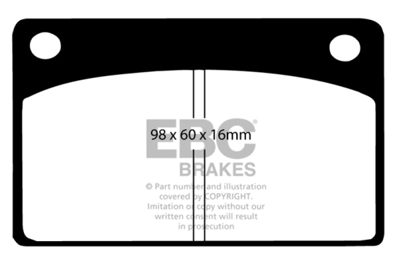 EBC 66-68 Volvo 140 1.8 Yellowstuff Front Brake Pads - DP4143R