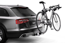 Load image into Gallery viewer, Thule Helium Pro 3 - Hanging Hitch Bike Rack w/HitchSwitch Tilt-Down (Up to 3 Bikes) - Silver - 9043PRO