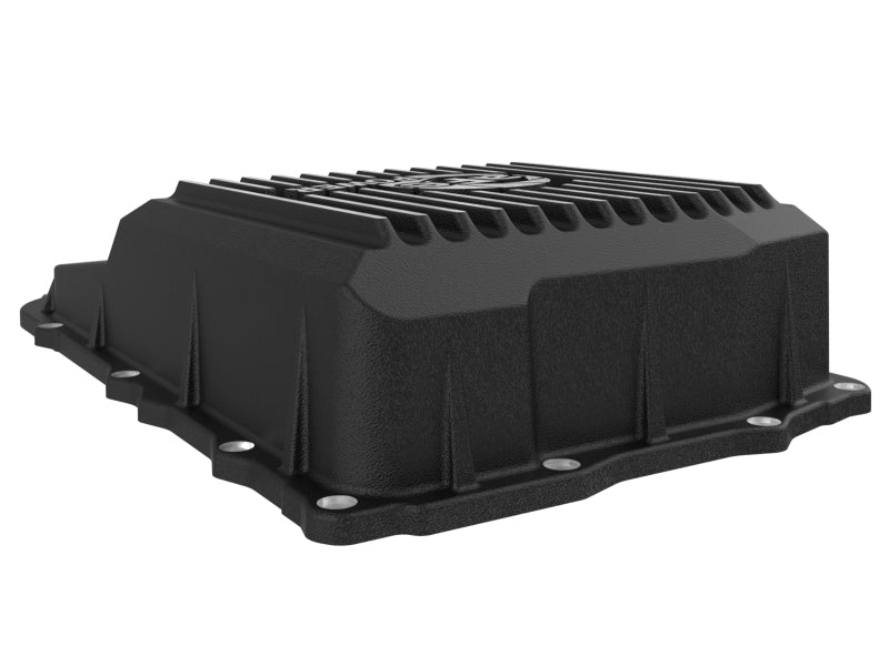 aFe POWER 21-24 RAM 1550 TRX Pro Series Transmission Pan Black w/ Machined Fins - 46-71310B