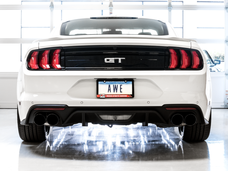 AWE Tuning 18-23 S550 Mustang GT SwitchPath Exhaust - Diamond Black Tips - 3025-43550