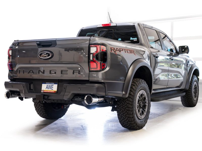 AWE 2024+ Ford Ranger Raptor 3.0L Switchpath Cat-Back Exhaust - Chrome Silver Tips - 3025-32306
