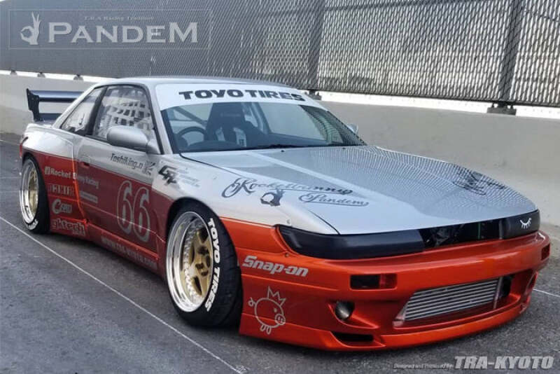 GReddy 89-94 Nissan 240SX Coupe w/ Silvia Headlights Pandem S13 Full Wide-Body Aero Kit w/o GT Wing - 66920280