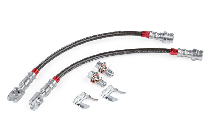 APR 15-24 Volkswagen GTI/19-24 Volkswagen Jetta Braided Stainless Steel Brake Line Set - Rear - BRK00053