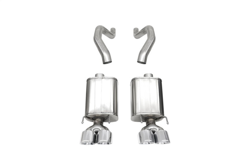 Corsa 06-13 Chevy Corvette C6 Z06 7.0L / 09-13 ZR1 6.2L Polished Axle-Back Exhaust w/4.5in Twin Tips - 21077
