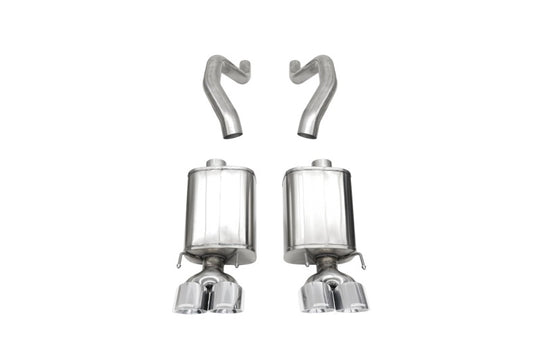 Corsa 06-13 Chevy Corvette C6 Z06 7.0L / 09-13 ZR1 6.2L Polished Axle-Back Exhaust w/4.5in Twin Tips - 21077