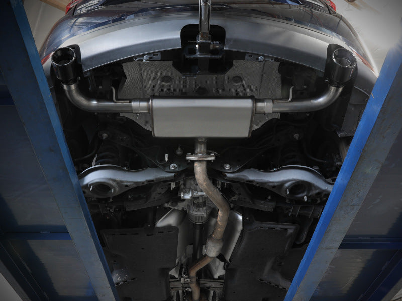 aFe Takeda 17-21 Mazda CX-5 2.5L (t) 2.5in. SS Axle-Back Exhaust System w/Black Tips - 49-37021-B